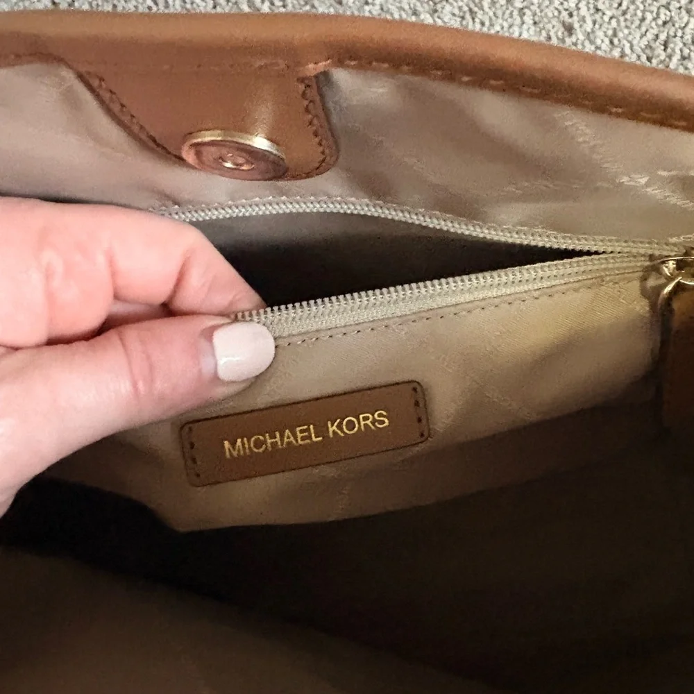 Michael Kors Vanilla‎ MK Monogram Tote 🤍 Neutral Everyday Shoulder Bag